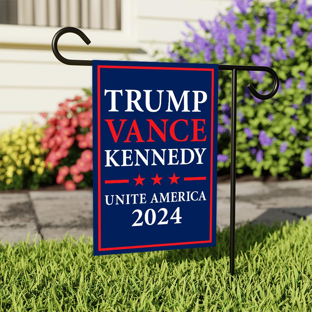 Trump Vance Kennedy 2025 Garden Flag 12x18 Inch Double Sided, Trump