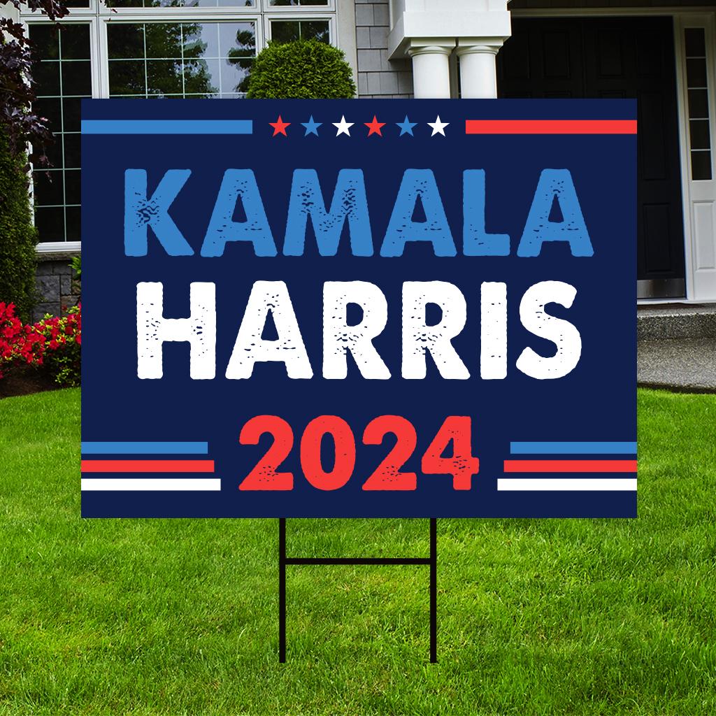 Harris Walz 2024 Obviously Yard Sign - Coroplast Harris For President 2024 Lawn Sign, Truth Hope Decency Election Signs with Metal H-Stake