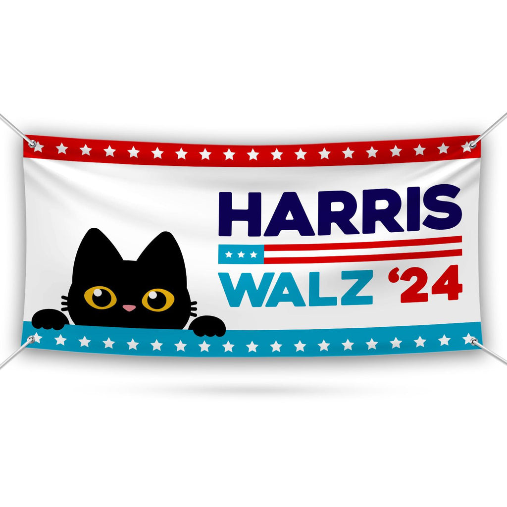 Harris Walz Obviously 2024 Banner Sign, 13 Oz Harris For President 2024, Truth Hope Decency, Harris 2024 Vinyl Banner with Metal Grommets