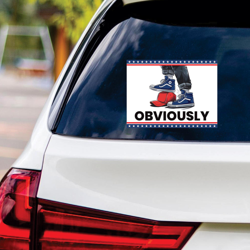 Harris Walz Obviously Sticker Vinyl Decal, Harris For President 2024 Vinyl Sticker, Truth Hope Decency Bumper Sticker - 6" x 4.5"