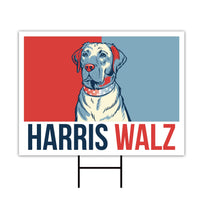 Harris Walz 2024 Obviously Yard Sign - Coroplast Harris For President 2024 Lawn Sign, Dog For Kamala Yard Signs with Metal H-Stake