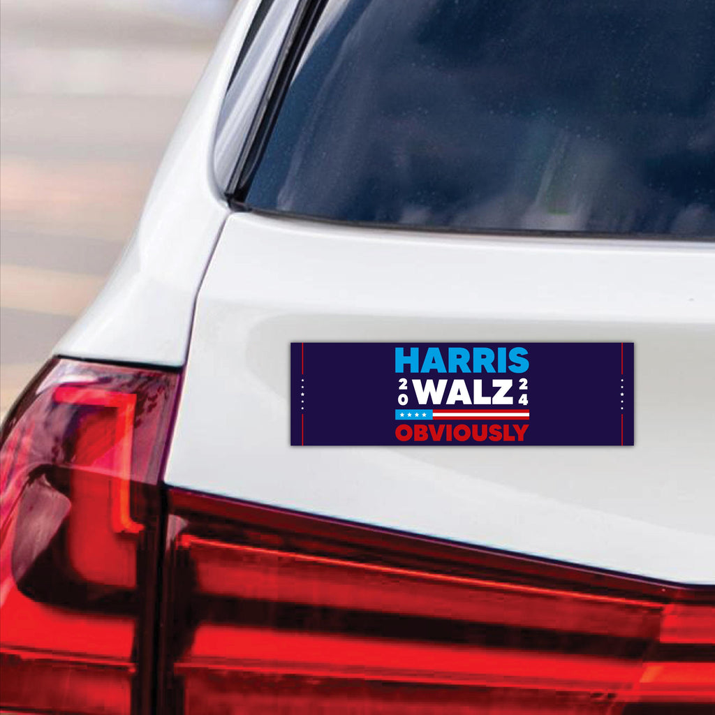 Harris Walz 2024 Obviously Car Magnet, Harris For President 2024 Vehicle Magnet, 2024 President Election, Madam President Magnet