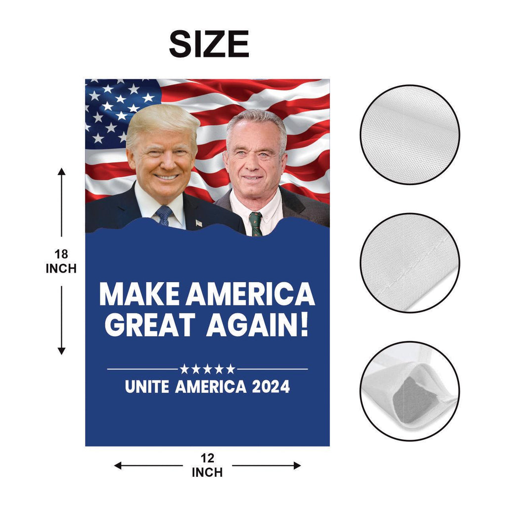 Trump Vance Kennedy 2025 Garden Flag 12x18 Inch Double Sided, Trump