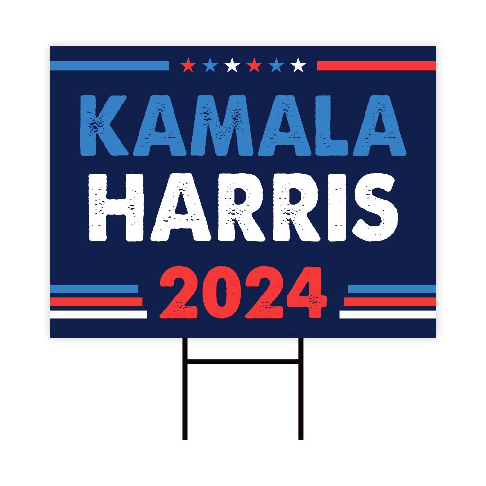 Harris Walz 2024 Obviously Yard Sign - Coroplast Harris For President 2024 Lawn Sign, Truth Hope Decency Election Signs with Metal H-Stake