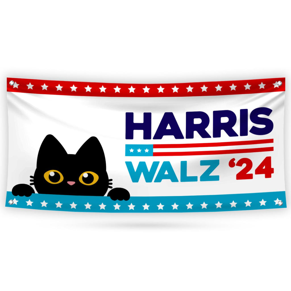 Harris Walz Obviously 2024 Banner Sign, 13 Oz Harris For President 2024, Truth Hope Decency, Harris 2024 Vinyl Banner with Metal Grommets