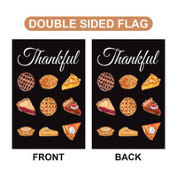 Pumpkin Pie Garden Flag - 12x18 Inch Double Sided, Thanksgiving Flag, Thankful Flag, Fall Flag, Autumn Flag, Thanksgiving Welcome Flag