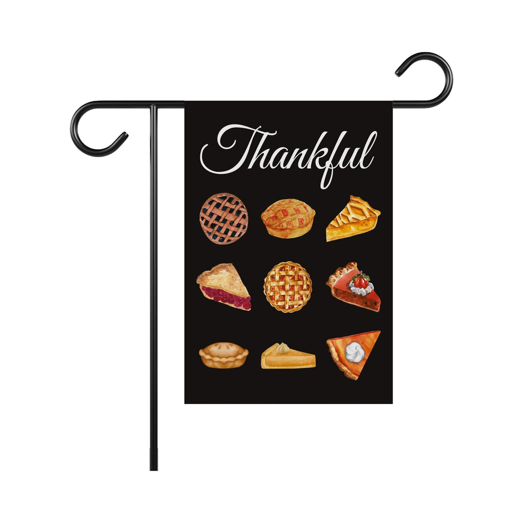 Pumpkin Pie Garden Flag - 12x18 Inch Double Sided, Thanksgiving Flag, Thankful Flag, Fall Flag, Autumn Flag, Thanksgiving Welcome Flag