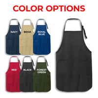 Custom Face Apron, Adjustable Neck Photo Apron, Full-Length Cooking Apron with Pockets, Custom Name Apron, Chef Face Personalized Gift Apron