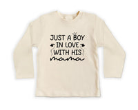 Just a Boy in Love with His Mama Baby Bodysuit, Baby Shirt, Toddler Sweatshirt - Mother's Day Gift, Cute Gift for Mom from Baby Boy