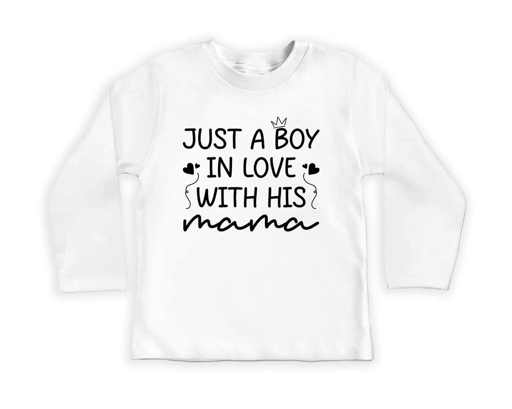 Just a Boy in Love with His Mama Baby Bodysuit, Baby Shirt, Toddler Sweatshirt - Mother's Day Gift, Cute Gift for Mom from Baby Boy