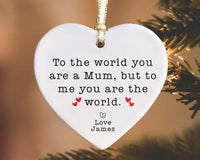 Mum Ceramic Keepsake, Mother's Day Gift, Mum's Birthday Present, Thank You Mum Gift, Custom Ornament for Mom, Special Gift for Mum