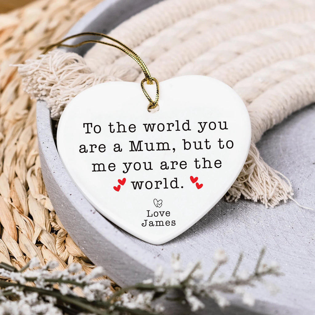 Mum Ceramic Keepsake, Mother's Day Gift, Mum's Birthday Present, Thank You Mum Gift, Custom Ornament for Mom, Special Gift for Mum