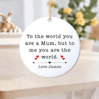 Mum Ceramic Keepsake, Mother's Day Gift, Mum's Birthday Present, Thank You Mum Gift, Custom Ornament for Mom, Special Gift for Mum