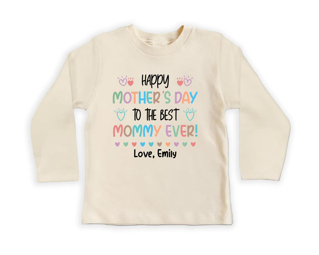 Happy Mother’s Day Baby Bodysuit, Baby Shirt, Toddler Sweatshirt - Personalized First Mother’s Day Outfit, Best Mom Ever Baby Gift