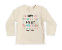 Happy Mother’s Day Baby Bodysuit, Baby Shirt, Toddler Sweatshirt - Personalized First Mother’s Day Outfit, Best Mom Ever Baby Gift