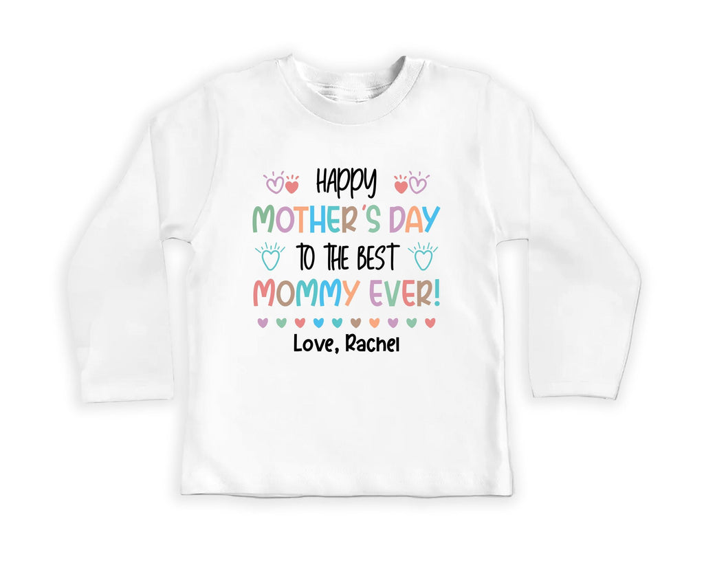 Happy Mother’s Day Baby Bodysuit, Baby Shirt, Toddler Sweatshirt - Personalized First Mother’s Day Outfit, Best Mom Ever Baby Gift