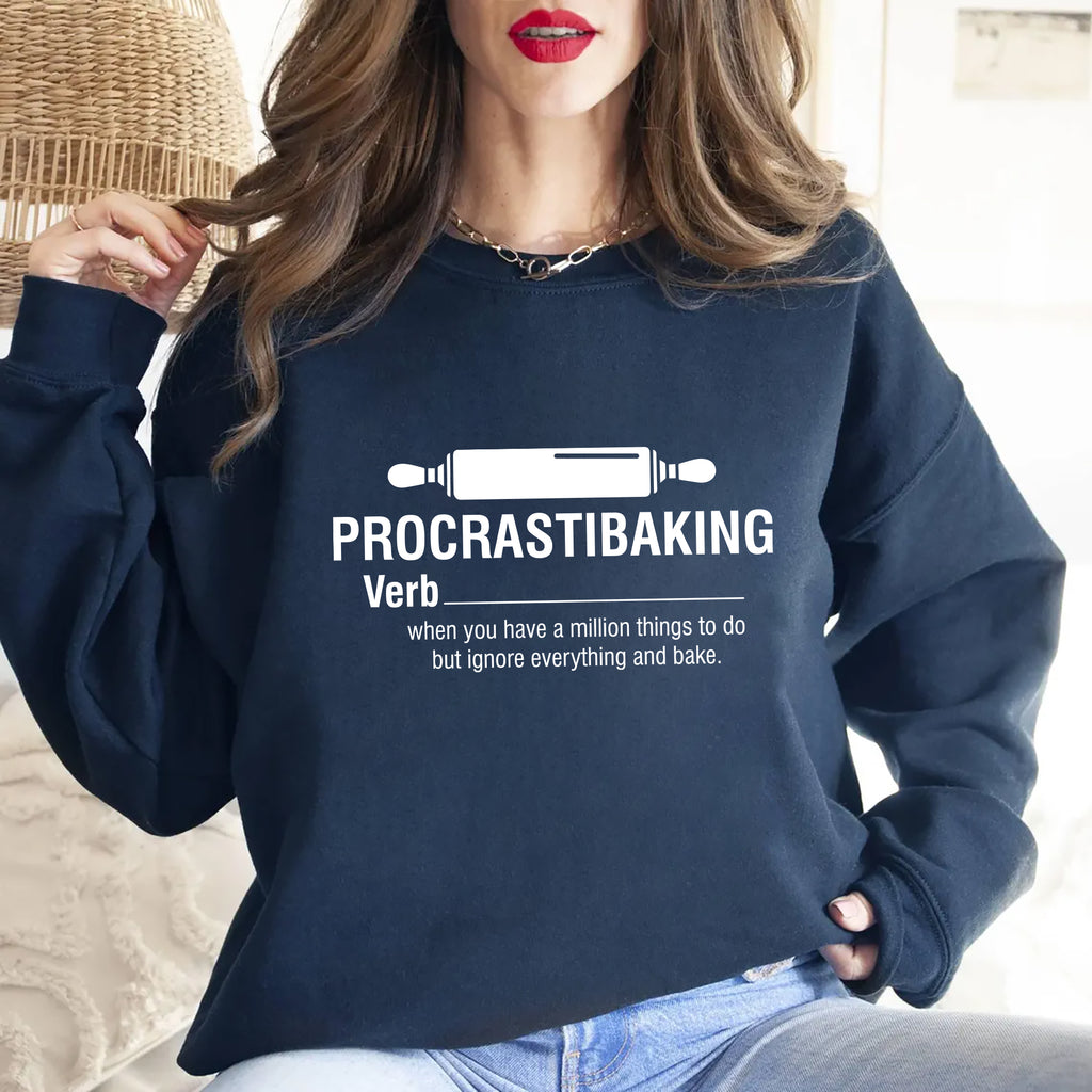 Procrastibaking Sweatshirt, Funny Baking Sweatshirt