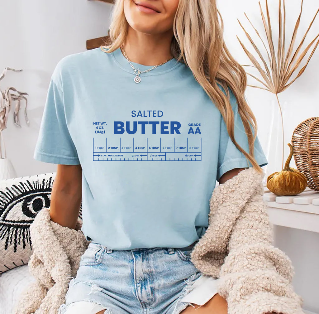 Salted Butter Short Sleeve T-Shirt, Butter Lover Shirt