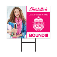 Personalized College Bound 2024 Photo Yard Sign