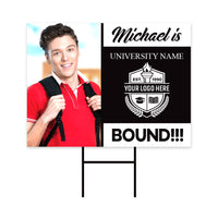 Personalized College Bound 2024 Photo Yard Sign