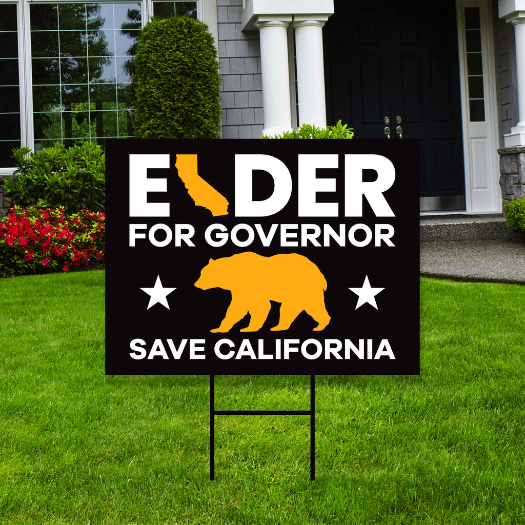 Pack of 2 Larry Elder For California Governor Yard Sign