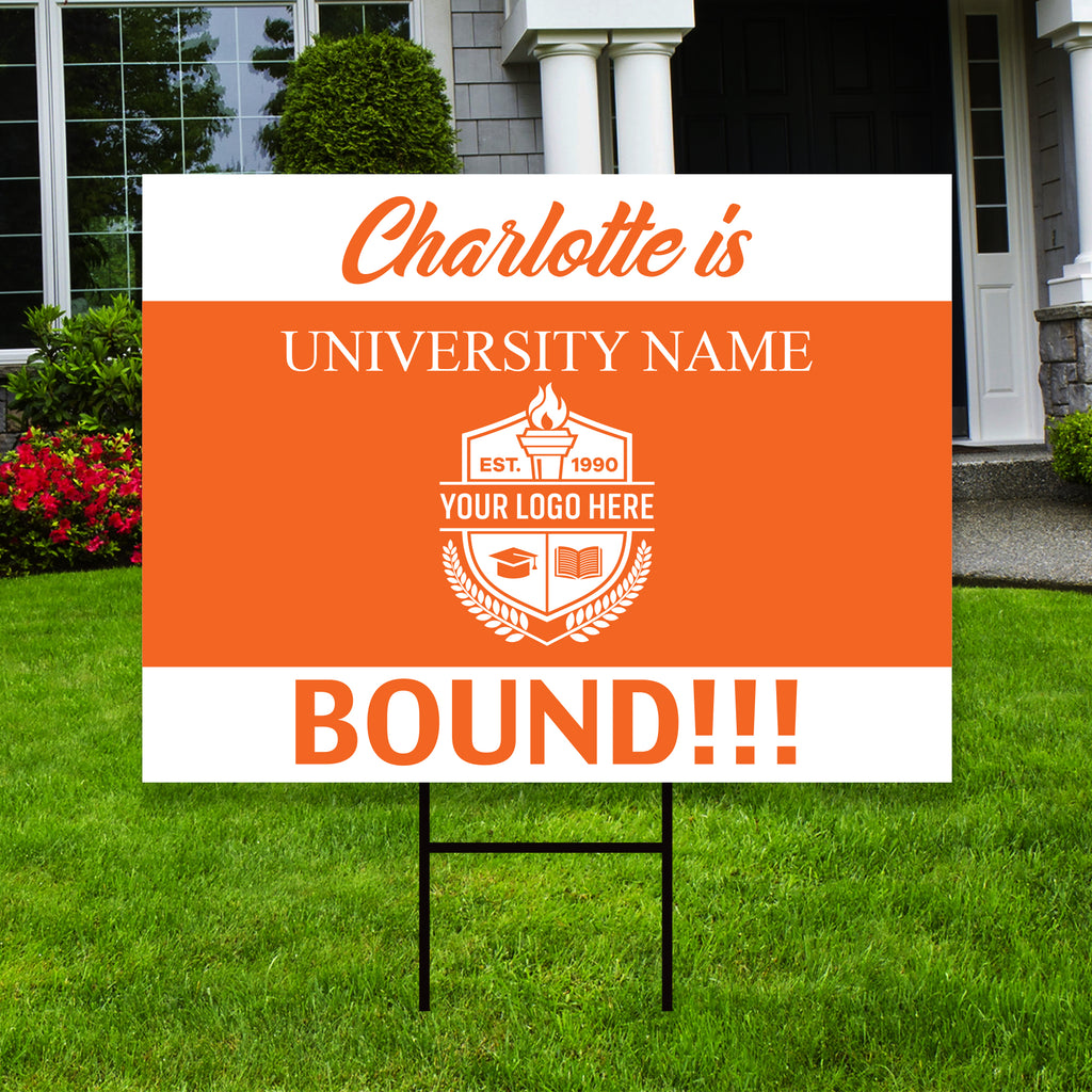 Personalized College Bound 2025 Yard Sign