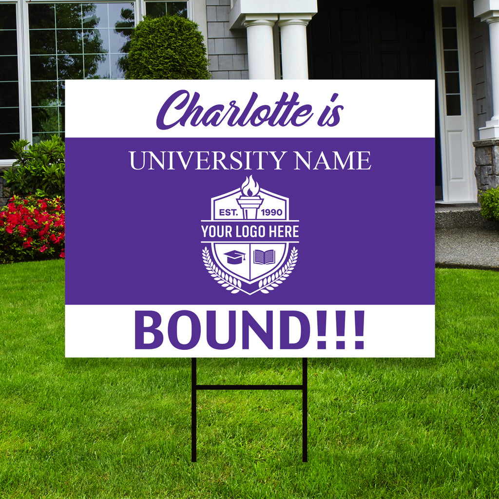 Personalized College Bound 2025 Yard Sign