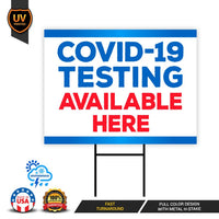 Covid Testing Available Here Yard Sign