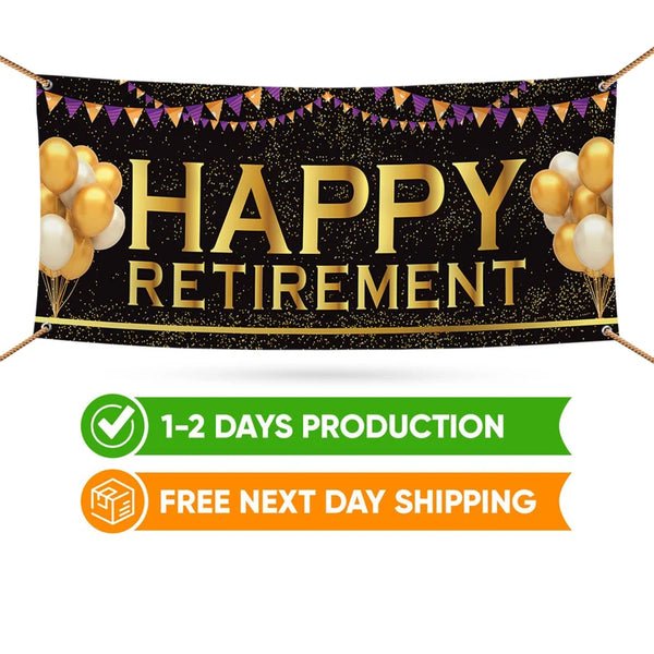 Happy Retirement Celebration Banner 65in x 33 1/2in
