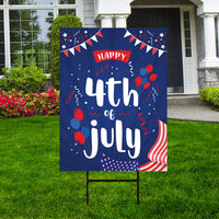 Patriotic Happy 4th of July Yard Sign