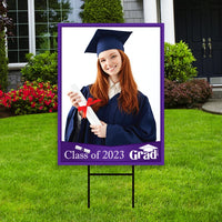 Personalized Graduation Yard Sign 2024 with Photo