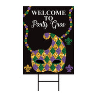 Mardi Gras Yard Sign