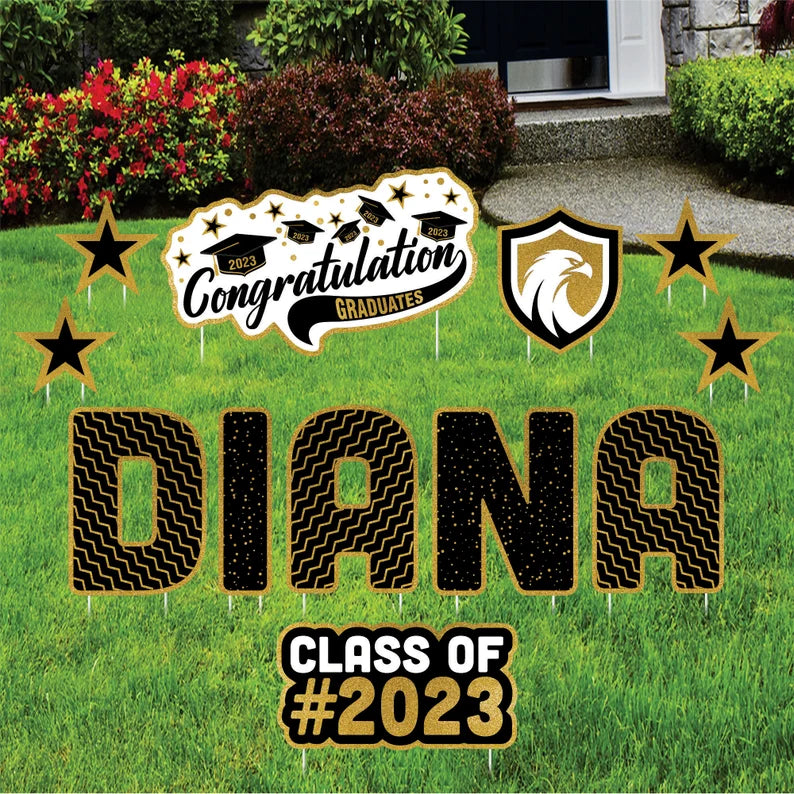 Personalized Graduation Yard Sign Letters