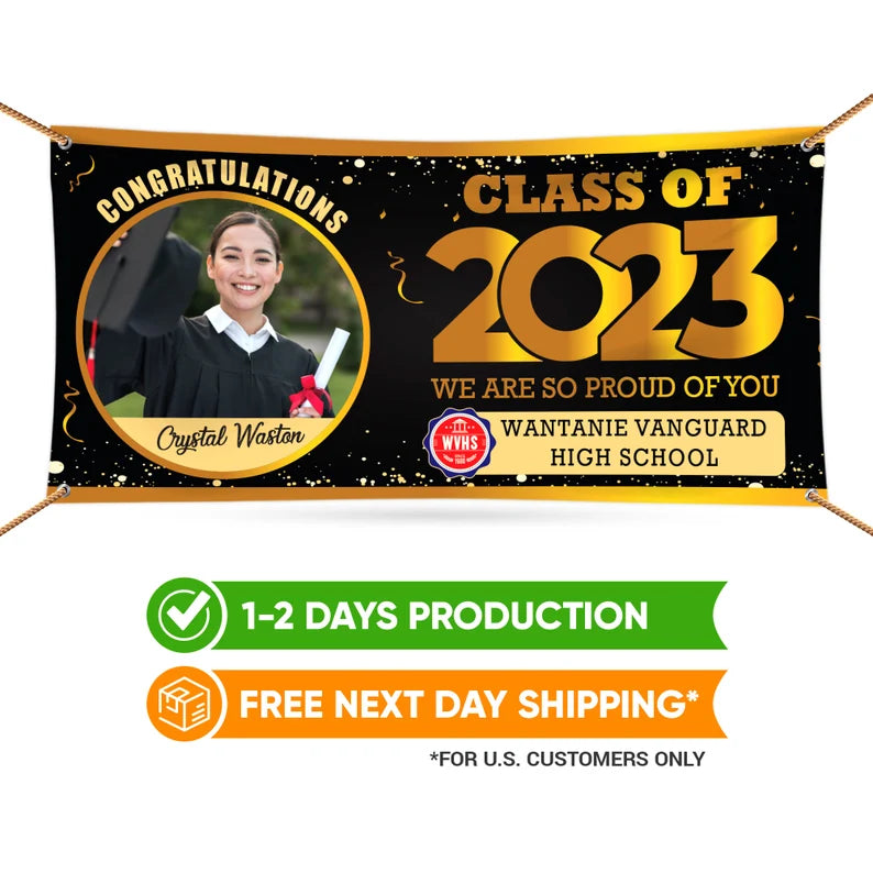 Graduation 2024 Personalized Photo Banner Sign