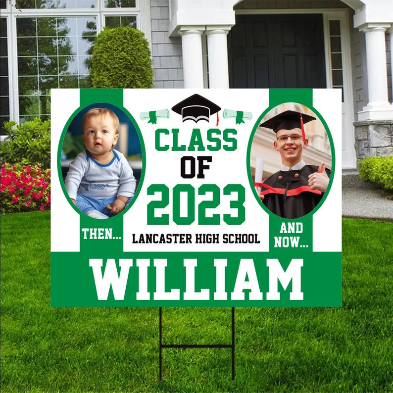 Personalized Graduation 2025 Photo Yard Sign