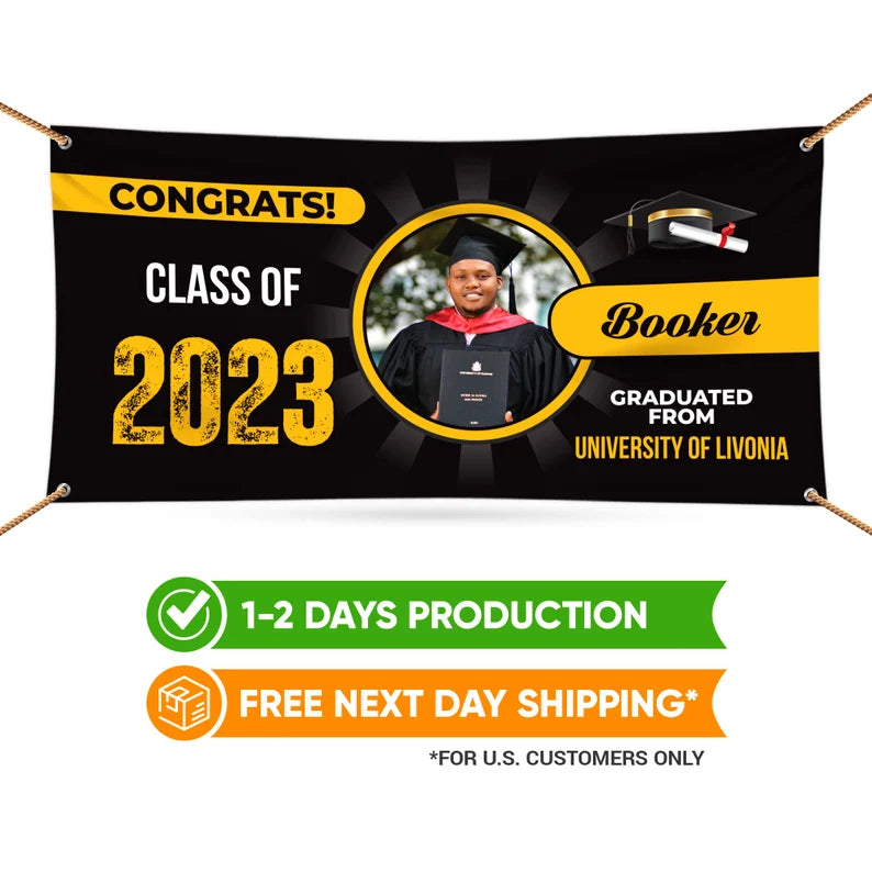 Graduation 2025 Personalized Photo Banner Sign