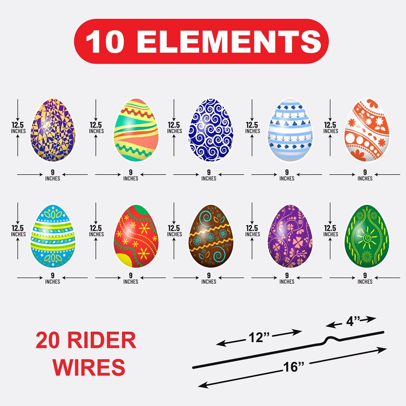 Easter Egg 2024 Yard Sign Cutouts