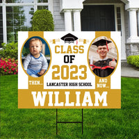 Personalized Graduation 2024 Photo Yard Sign