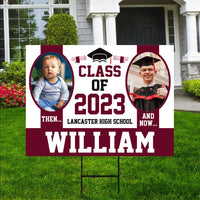 Personalized Graduation 2024 Photo Yard Sign