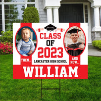 Personalized Graduation 2024 Photo Yard Sign