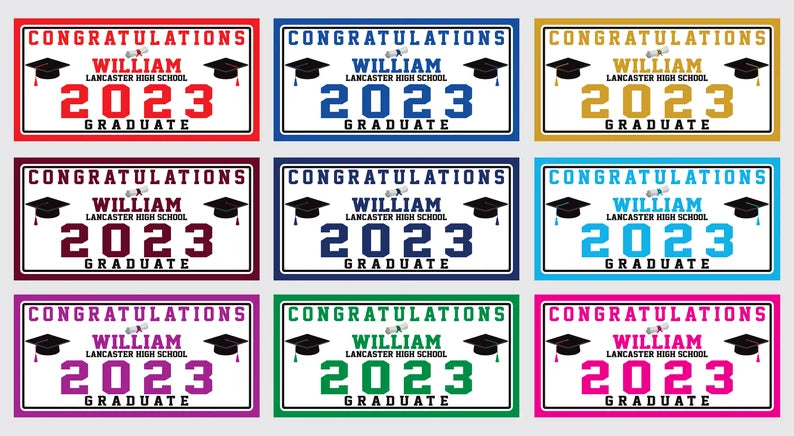 Graduation 2024 Personalized Banner Sign