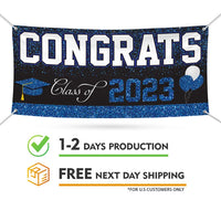 Congrats Grad 2024 Banner Sign