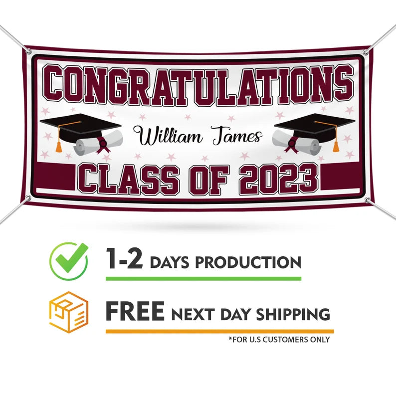 Graduation 2025 Personalized Banner Sign