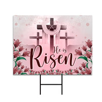 Happy Easter 2024 He is Risen Yard Sign