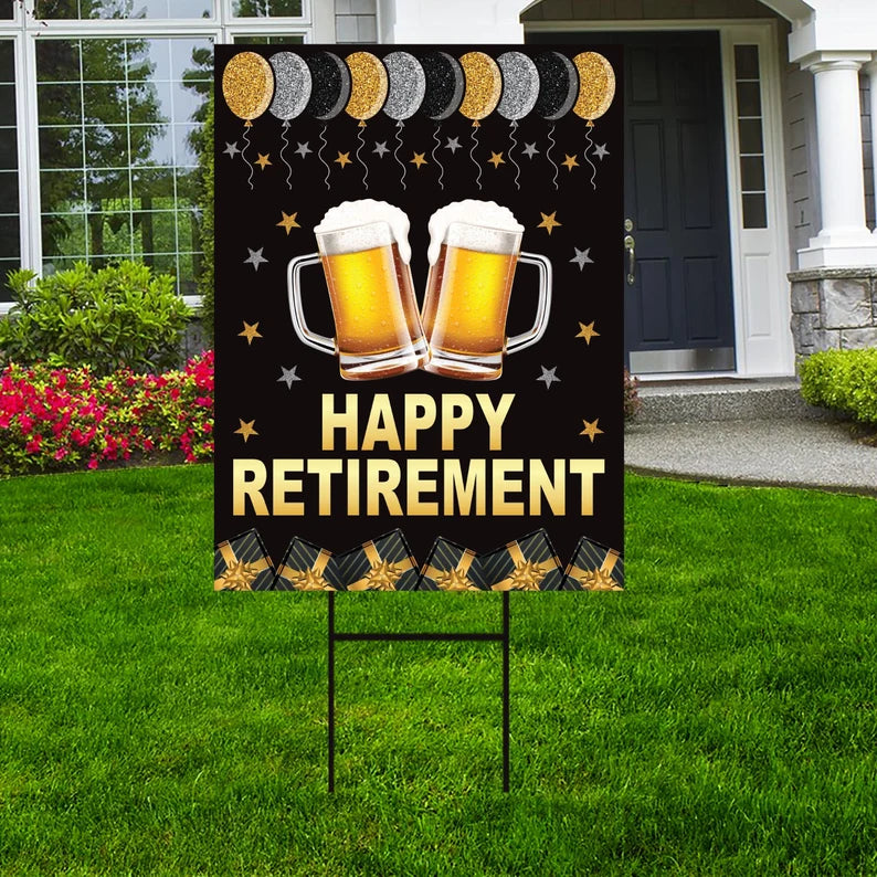 Happy Retirement 2024 Yard Sign