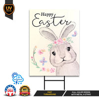 Happy Easter 2024 Yard Sign